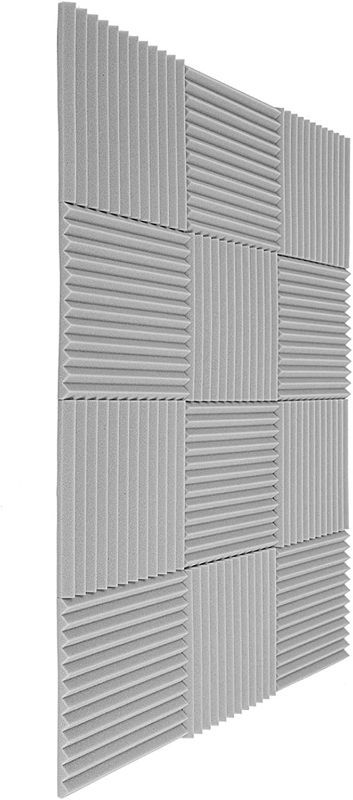 Photo 1 of 12 Pack Acoustic Panels Studio Foam Wedges 1" X 12" X 12"Sound-proofing,Sound Absorption (Grey)