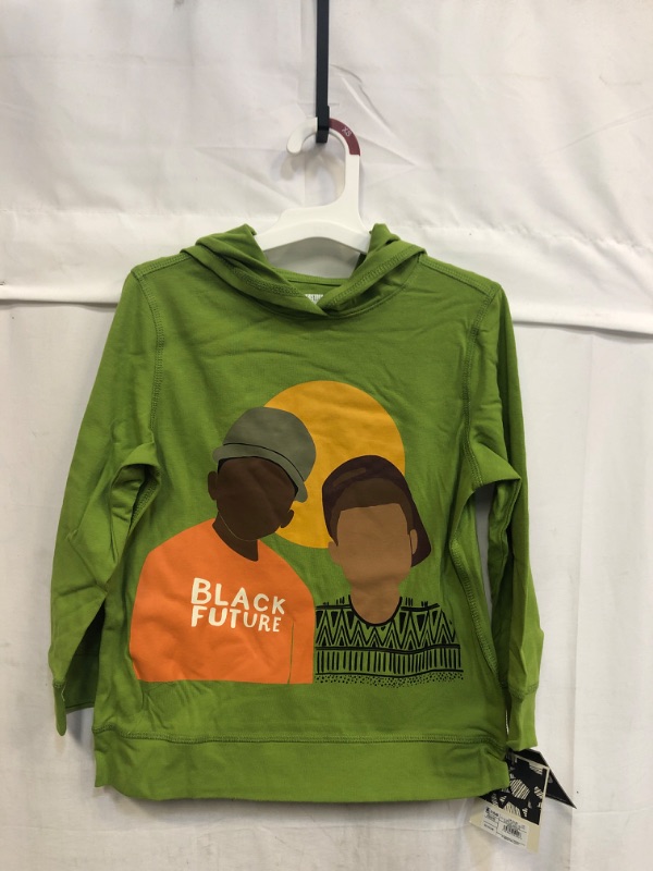 Photo 2 of Black History Month Boys' Brothers Hooded Sweatshirt - Light Green
 SIZEB XS 4-5