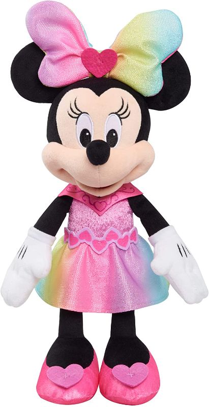 Photo 1 of Disney Junior Minnie Mouse Sparkle and Sing Minnie Mouse, 13 Inch Feature Plush with Lights and Sounds, by Just Play
