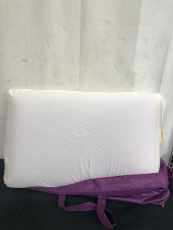 Photo 1 of Berklan Purple Harmony Pillow for Sleeping Elastic Grid Hex with Natural Latex Core 100% Cotton Breathable Pillow Cover
 24"