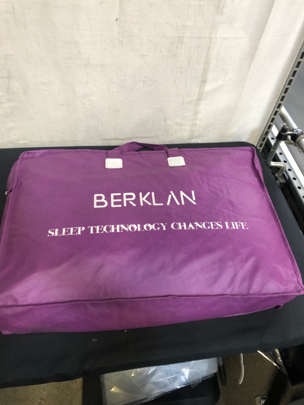 Photo 2 of Berklan Purple Harmony Pillow for Sleeping Elastic Grid Hex with Natural Latex Core 100% Cotton Breathable Pillow Cover
 24"