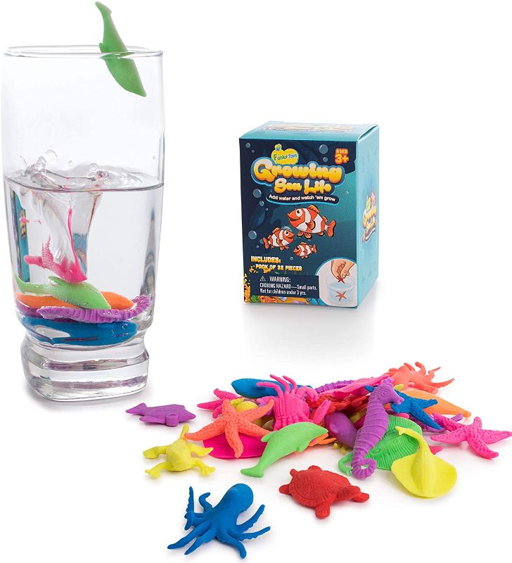 Photo 1 of Water Growing Sea Creatures Animals - 32 Pack - Expandable Oceanic Under The Sea Animals, Fun Stocking Stuffers for Kids - Party Supplies Favors - Gift for Children Boys and Girls - Easter Egg Fillers
