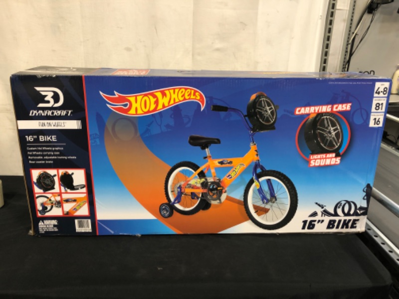 Photo 2 of Hot Wheels 16" Kids' Bike with Carrying Case - Orange

