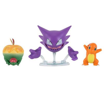 Photo 1 of Pokemon Battle Figure Set Articulated 3-inch Haunter 2-inch Appletun and Charmander 3 Pack
