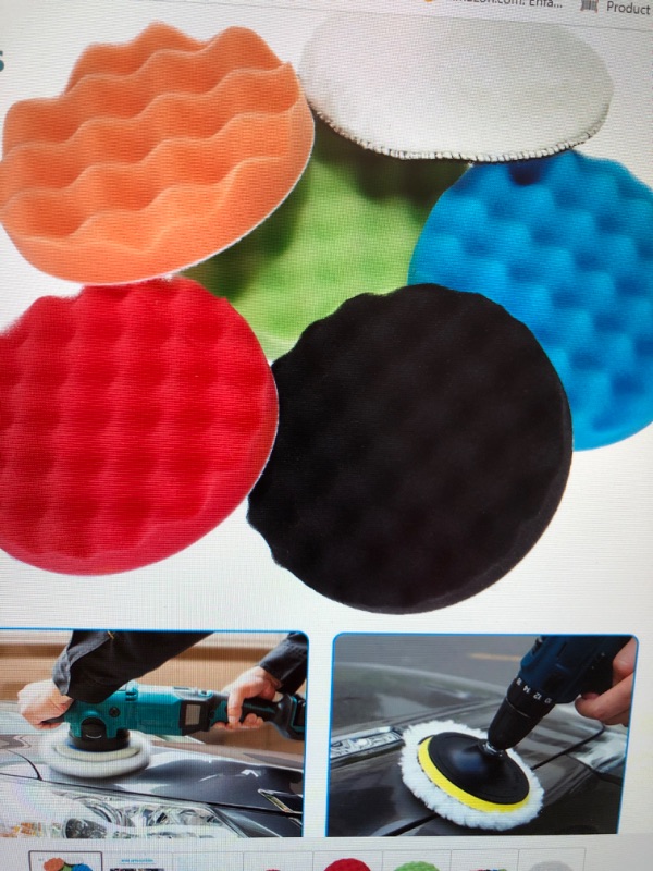 Photo 1 of 6 Pack 6 INCH Polishing Sponge Waxing Buffing Pad Compound Car Polisher Drill
