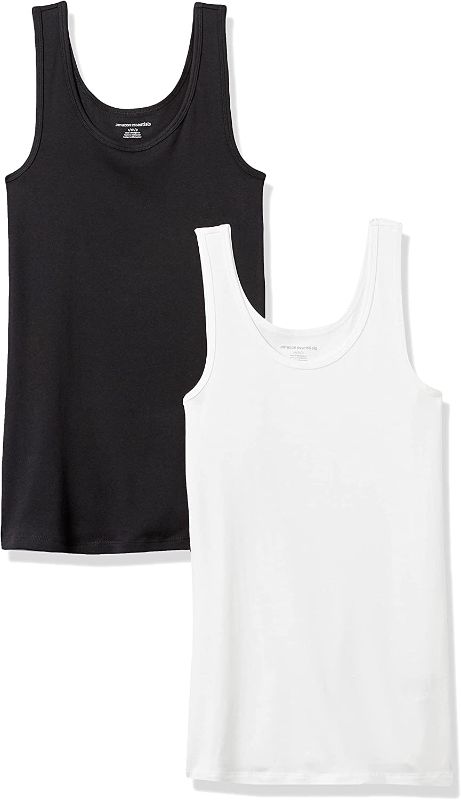 Photo 1 of Amazon Essentials Women's Slim-Fit Tank, Pack of 2
 SIZE S 