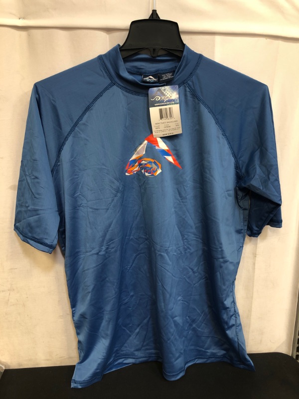 Photo 1 of Kanu Surf Men's Fiji UPF 50+ Short Sleeve Sun Protective Rashguard Swim Shirt
 SIZE XXL