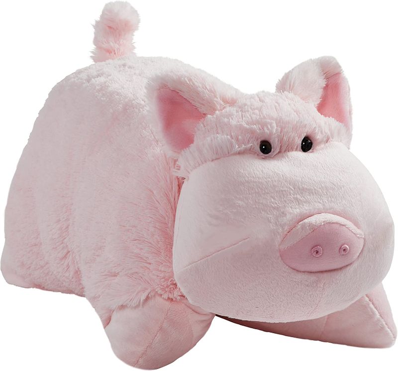 Photo 1 of Pillow Pets Originals, Wiggly Pig, 18" Stuffed Animal Plush Toy , White
