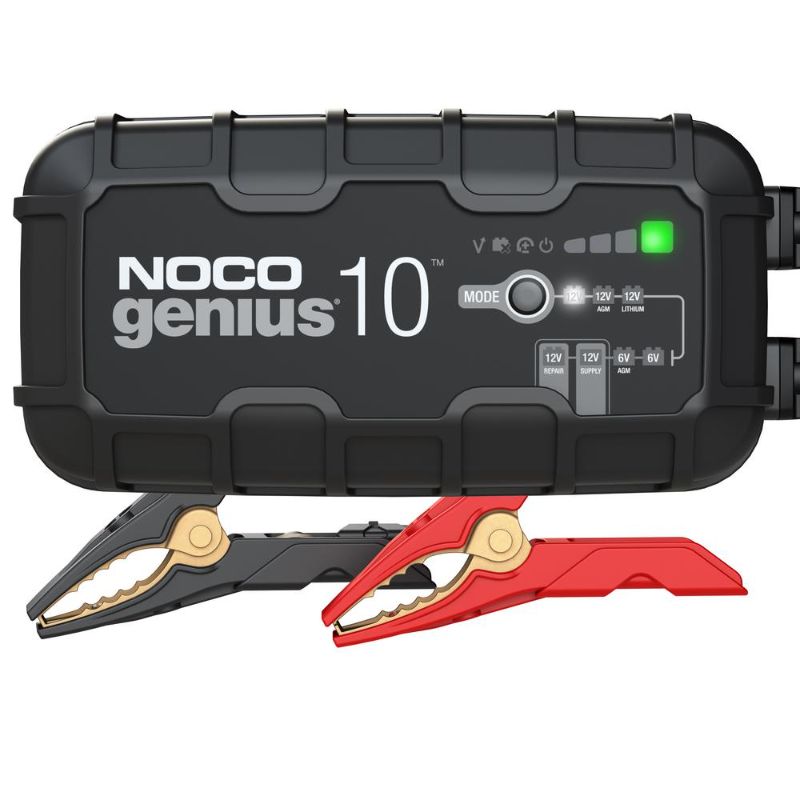 Photo 1 of NOCO Genius GENIUS10, 10-Amp Fully-Automatic Smart Charger, 6V & 12V Battery Charger & Battery Maintainer, Black

