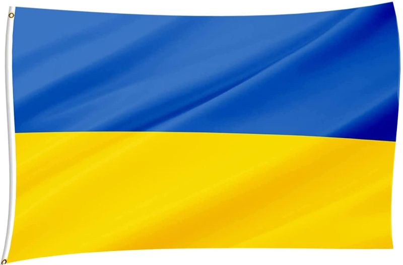 Photo 1 of 3x5 Ft Ukraine Country Flag Outdoor Indoor Decoration Flag Double Stitched Polyester with Brass Grommets (1pc sblue)
 3 COUNT 