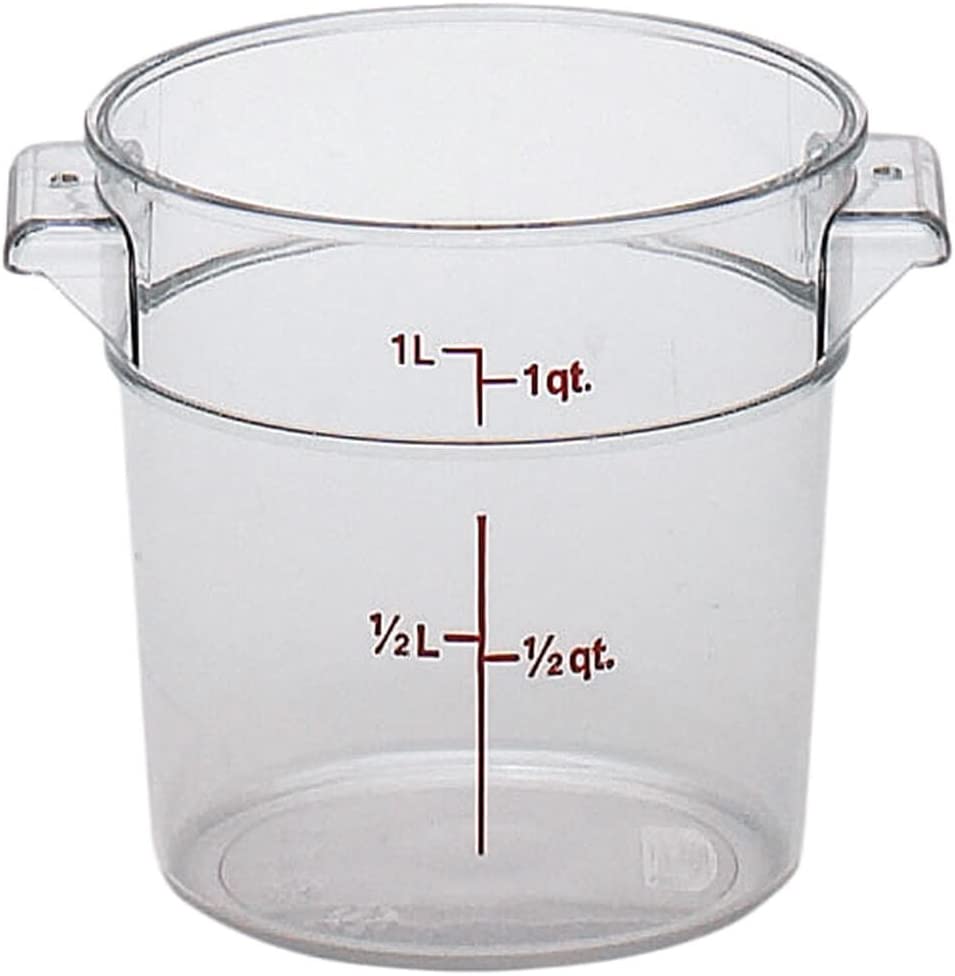 Photo 1 of Cambro RFSCW1135 Camwear Clear Round 1 Qt Storage Container
