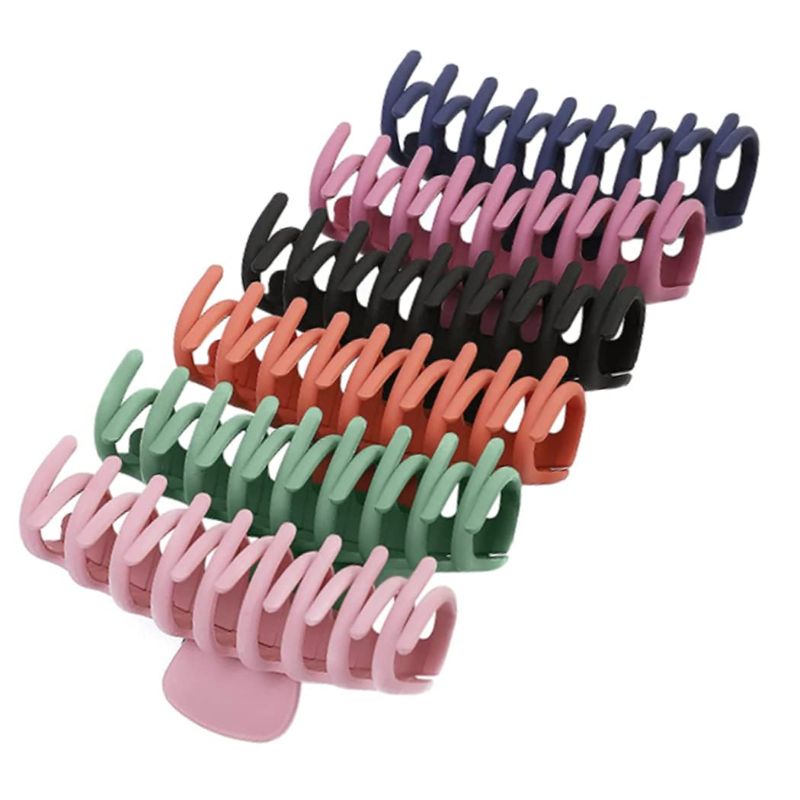 Photo 1 of 6Pcs Large Hair Claw Clips for Women,Big Hair Claw Clips Strong Hold for Women Thick Thin Hair,Fashion Hair Styling Accessories for Women Girls (6 Colors Available)
