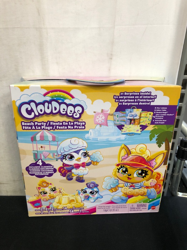 Photo 2 of Cloudees Collectible Pets Beach Ice Cream Party Set, Interactive Cloud-Themed Toys With Moldable Dough, Surprise Hidden Figures and Accessories, For Kids 4 and Older
