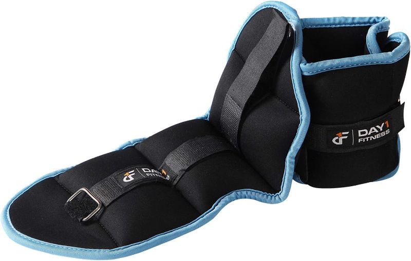 Photo 1 of Day 1 Fitness D1F Ankle/Wrist Weight Pair 10 Weight and Bundle Options - 0.5 to 10 lbs Each, Set of 2, Adjustable Straps – Comfortable, Breathable, Moisture Absorbent Weight Straps for Men and Women