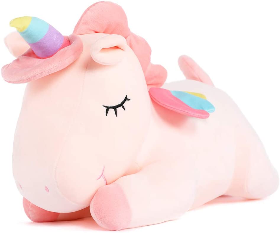 Photo 1 of MaoGoLan 19.6 Inches Unicorn Stuffed Animal with Wings Soft Stuffed Unicorn Animal Pillow Plush Toy Gift for Girl Girlfriend
