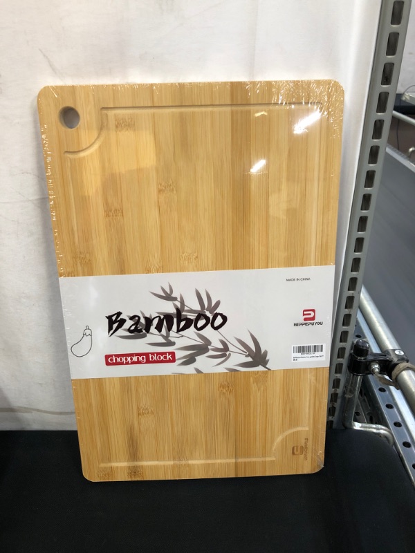 Photo 1 of BAMBOO CUTTING BOARD WITH JUICE GROOVE 18"X 12"X  0.7"