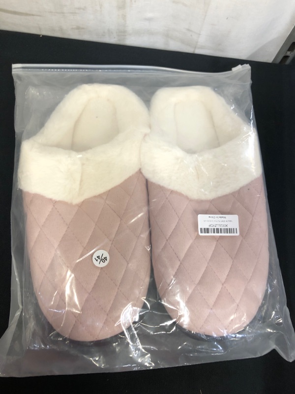 Photo 2 of Women's Slippers Men's Warm Slippers Home Shoes Comfortable Memory Foam Anti-Slip House Cotton Shoes Indoor & Outdoor
 SIZE 8.5 