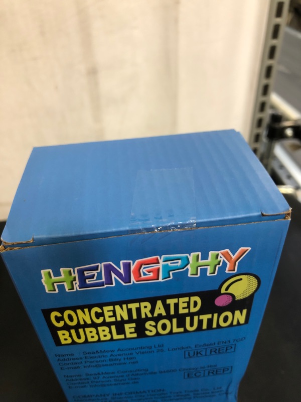 Photo 3 of HENGPHY Bubble Solution Concentrate, 33 oz (Up to 2.5 Gallon) Giant Bubbles Mix Refills Non Toxic with Leak-Proof Design Bubble Liquid
