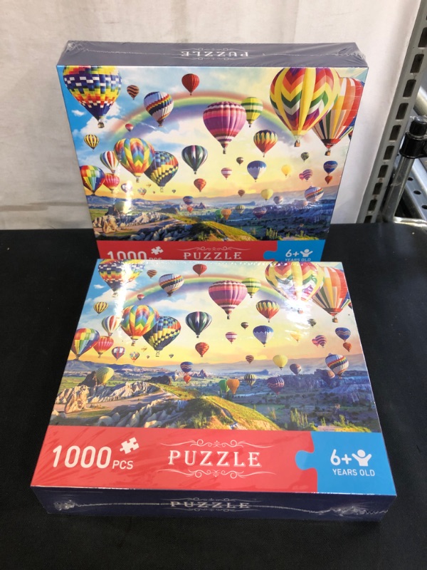 Photo 2 of Steventoys Jigsaw Puzzles for Adults Teens 1000 Piece Hot Air Balloons Puzzles Game for Family Learning Puzzles for Teens Home Decoration Birthday Gifts (27" x 20")
 2 COUNT 