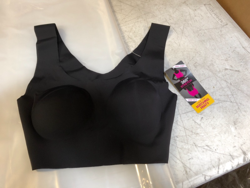 Photo 2 of Bali Comfort Revolution Wireless T-Shirt Bra, Wireless Full-Coverage Bra, Pullover Wirefree T-Shirt Bra SIZE X-Small Black