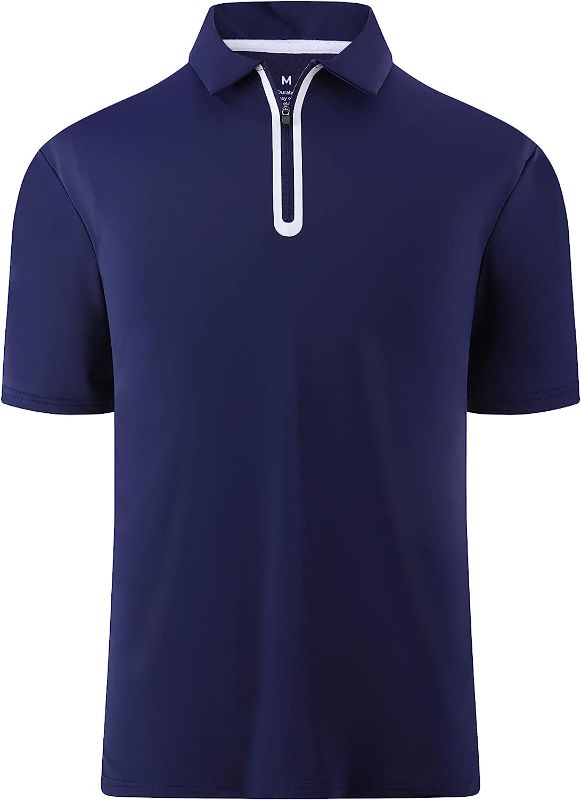 Photo 1 of Alex Vando Mens Golf Shirt Moisture Wicking Quick-Dry Short Sleeve Casual Polo Shirts for Men SMALL