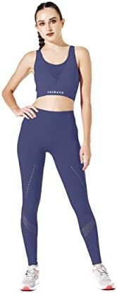 Photo 1 of FASMAVIE Women's Seamless Workout Set Soft Stretchy Airy Non-See-Through Polyamide Activewear for Gym Yoga Racerback