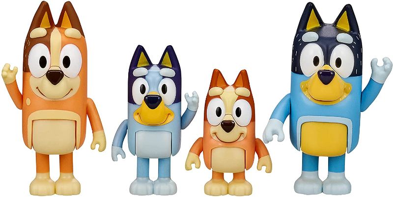 Photo 1 of Bluey and Friends 4 Pack of 2.5-3" Poseable Figures
