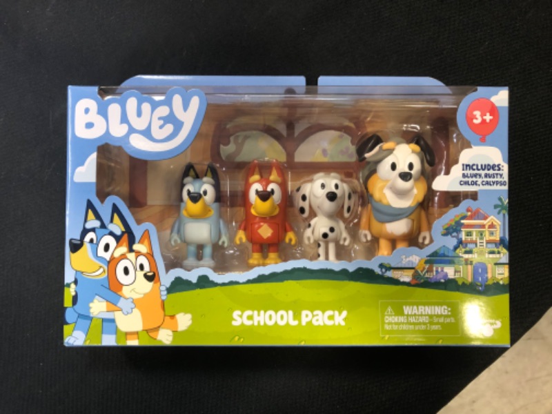 Photo 2 of "Bluey and Friends 4 Pack of 2.5-3"" Poseable Figures" (13052), School 