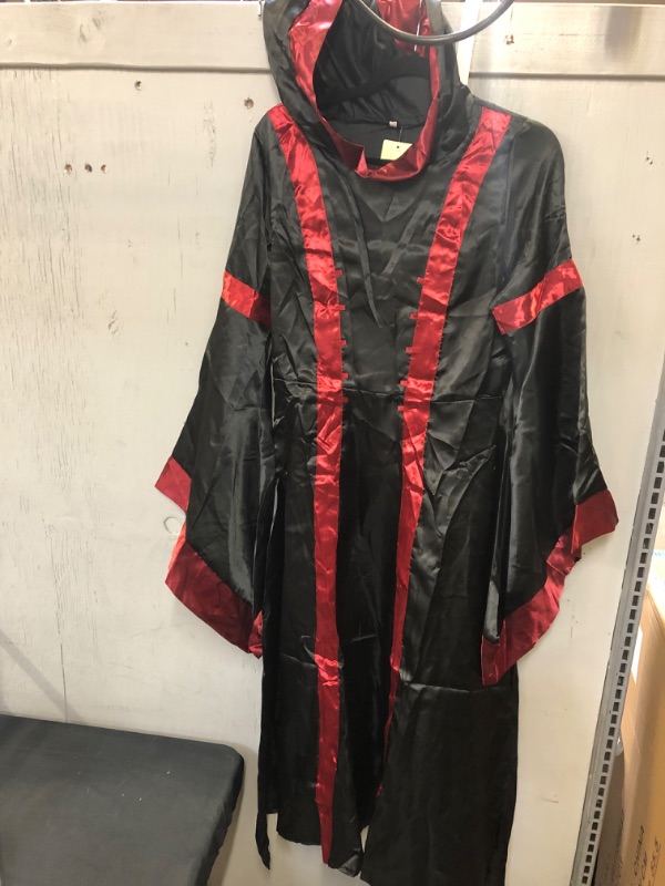 Photo 1 of HOODED ROBE CLOAK COSTUME RED AND BLACK SIZE XXL  ( 2 PK ) 