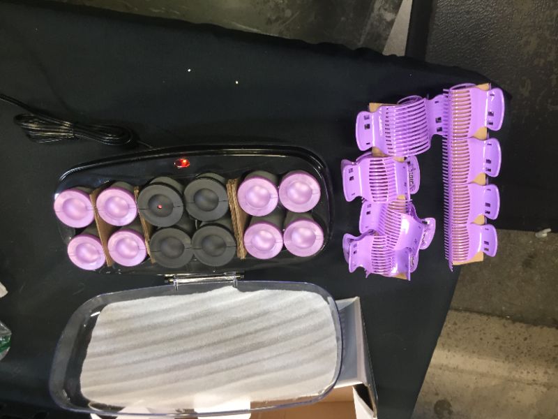 Photo 2 of Conair Jumbo and Super Jumbo Ceramic Hot Rollers, Bonus Super Clips Included (Amazon Exclusive)