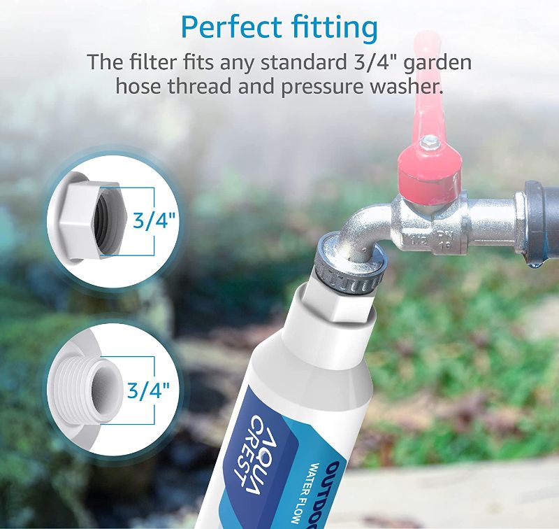 Photo 1 of AQUA CREST Inline Water Filter, Dedicated for Car Washing, Yard Cleaning, Reduce Hard Water Spots, Soften Water, Upgraded Formula