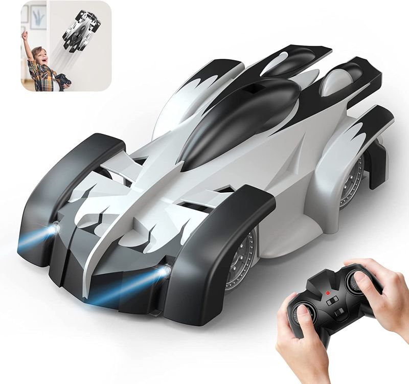 Photo 1 of JELLY PLAY RC Car Wall Climbing Remote Control Car 360° Rotating Dual Model Trick Car Rechargeable Car Toy with Headlight Gift for Boys and Girls 4-12 Years Old (Black)
