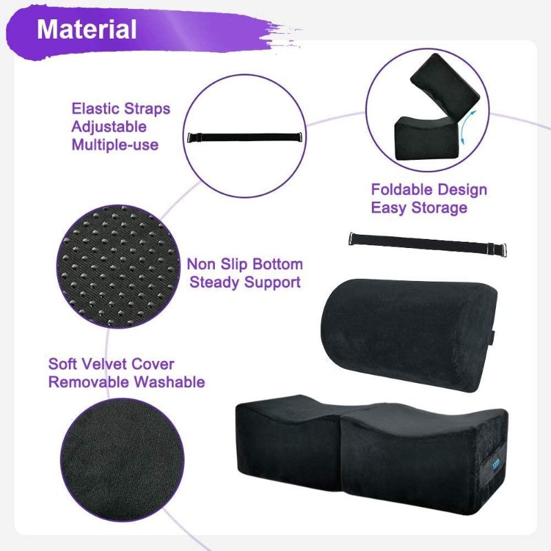 Photo 1 of BBL Pillow After Surgery Butt Pillows Brazilian Butt Lift Booty Post Recovery for Sitting Driving Chair Seat Cushion Back Support Kit Set for Women (1 Set) (Black)