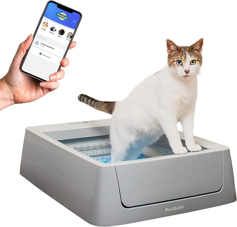 Photo 1 of PetSafe ScoopFree Complete Plus Self-Cleaning Cat Litterbox - Never Scoop Litter Again - Hands-Free Cleanup With Disposable Crystal Tray - Less Tracking, Better Odor Control - Includes Disposable Tray
