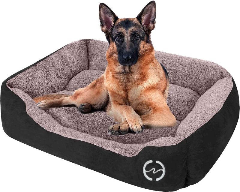 Photo 1 of CLOUDZONE Dog Beds for Large Dogs, Large Dog Bed Machine Washable Rectangle Breathable Soft Padding with Nonskid Bottom Pet Bed for Medium and Large Dogs or...

