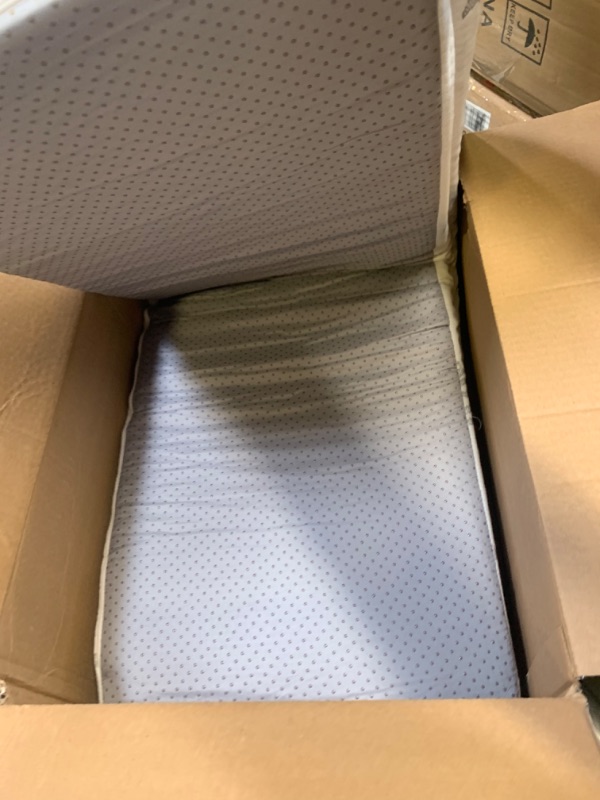 Photo 3 of Pack N Play Mattress, 38" x 26", Waterproof & Non-Slip Cover, Trifold, White --- Box Packaging Damaged, Minor Use, Dirty From Previous Use, Missing Carrying case
