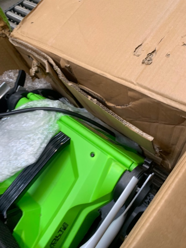 Photo 1 of 40V 14" Cordless Battery Mower, 350CFM Axial Blower & 12" String Trimmer Combo Kit w/ 4.0Ah USB Battery & Charger --- Box Packaging Damaged, Moderate Use, Missing Parts

