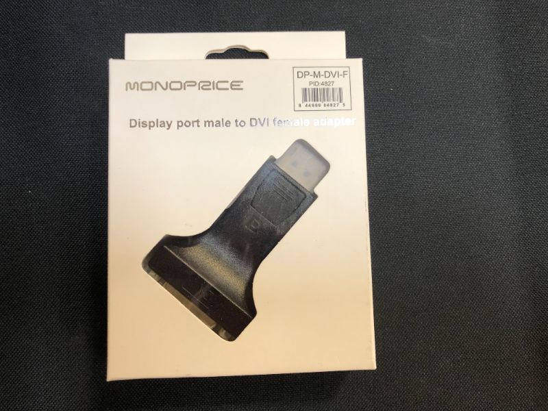 Photo 2 of Monoprice DisplayPort Male to DVI-D Female Adapter, Single Link (104827)
