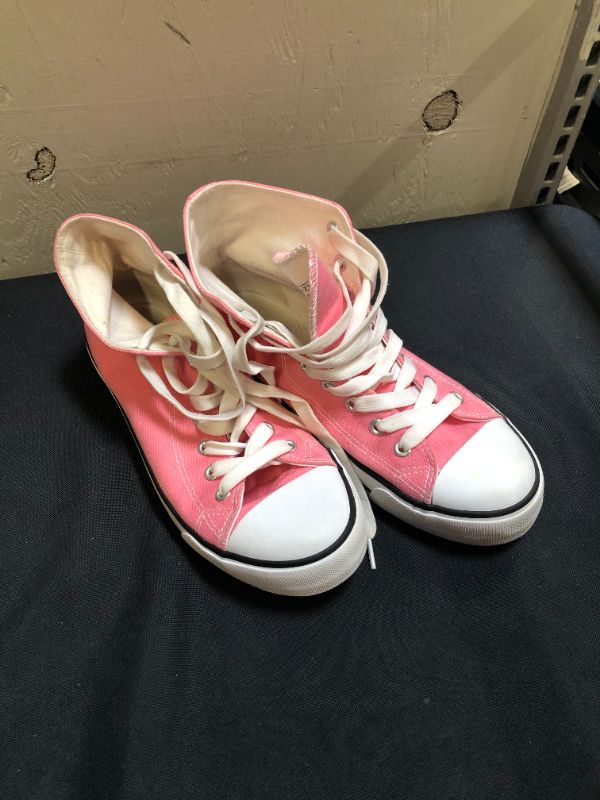 Photo 1 of PINK HIGH TOP SHOES SIZE 9
