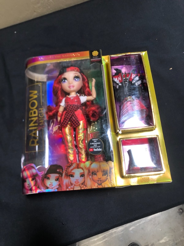 Photo 2 of Rainbow High Ruby Anderson - Red Clothes Fashion Doll with 2 Complete Mix & Match Outfits and Accessories, Toys for Kids 6 to 12 Years Old
