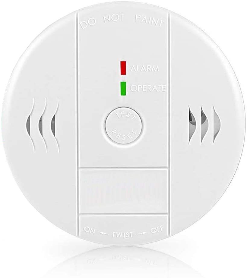Photo 1 of Combination Smoke and Carbon Monoxide Detector Alarm, GLBSUNION Beeps Warning Smoke and CO Alarms for Basements Travel Home Office Kitchen Bedroom Car, Battery Operated,Comply with UL 217/2034, 1-Pack
