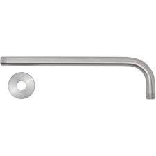 Photo 1 of 12 in. Raincan Shower Arm and Flange in Brushed Nickel
