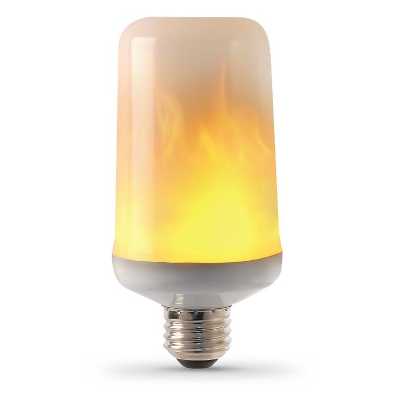 Photo 1 of Feit Electric 3-Watt T60 Flame Flicker Effect LED Light Bulb Soft White
bundle of 2