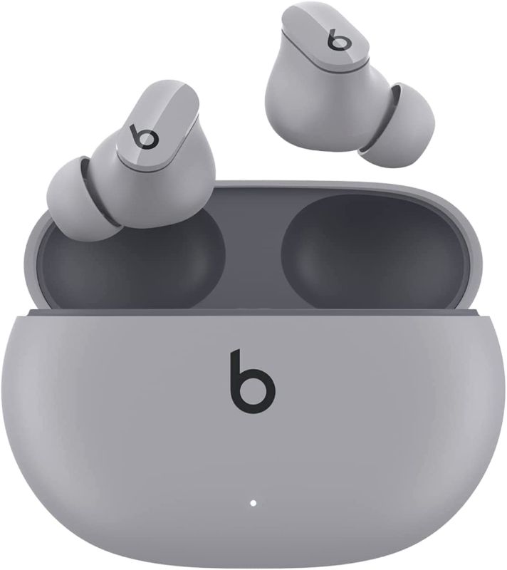 Photo 1 of Beats Studio Buds – True Wireless Noise Cancelling Earbuds – Compatible with Apple & Android, Built-in Microphone, IPX4 Rating, Sweat Resistant Earphones, Class 1 Bluetooth Headphones - Moon Gray
