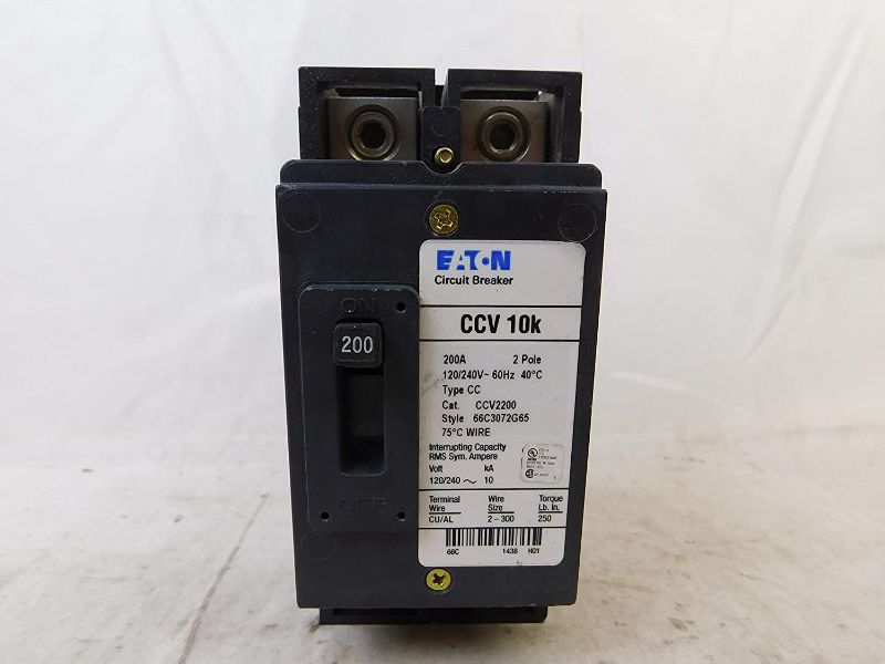 Photo 1 of Eaton CCV2200 Bolt-On Mount Type CCV Tenant Main Circuit Breaker 2-Pole 200 Amp 120/240 Volt, Color
