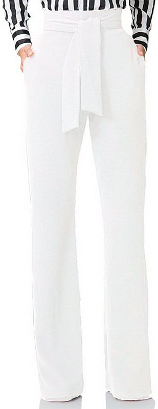 Photo 1 of Lucuna Women's Stretchy High Waisted Loose Fit Bootcut Office Work Long Pants with Belt
Size: 2XL