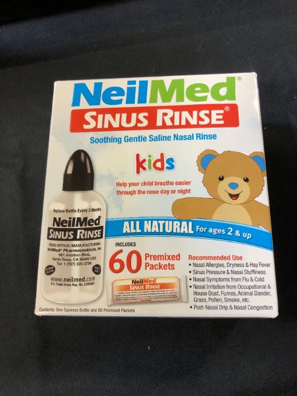 Photo 3 of Neilmed's Sinus Rinse, Pediatric, Complete Saline Nasal Rinse Kit 60 Premixed Packets
EXP - 1 -2025 