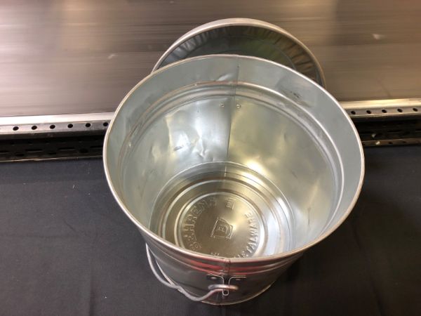 Photo 1 of Behrens 6gal Galvanized Steel Locking Lid Storage Can Silver 
