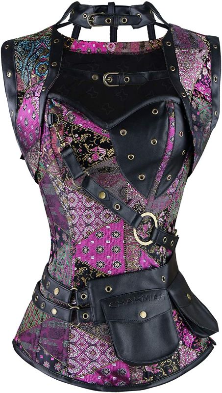 Photo 1 of Charmian Women's Steampunk Spiral Steel Boned Vintage Retro Corset Tops Bustier- SIZE S 
