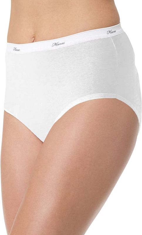 Photo 1 of byHanes Hanes Women's Core Cotton Extended Size Brief Panty (Pack Of 10) -SIZE M 
